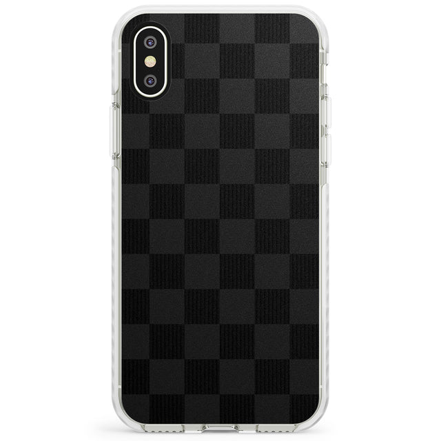 BLACK CHECKERED Impact Phone Case for iPhone X XS Max XR