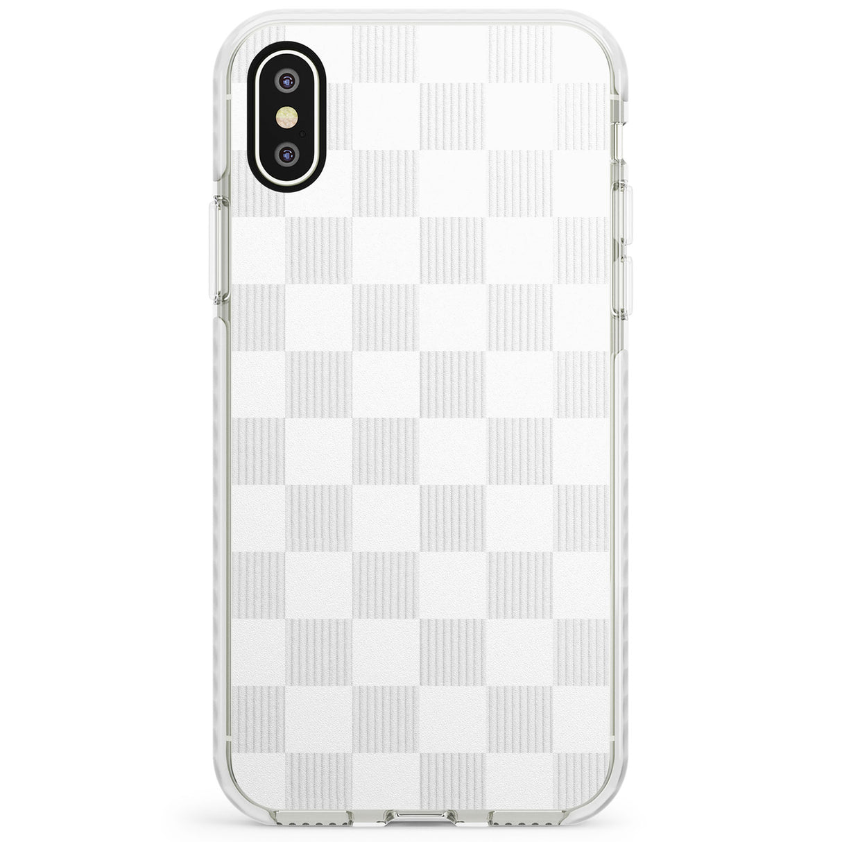 WHITE CHECKERED Impact Phone Case for iPhone X XS Max XR