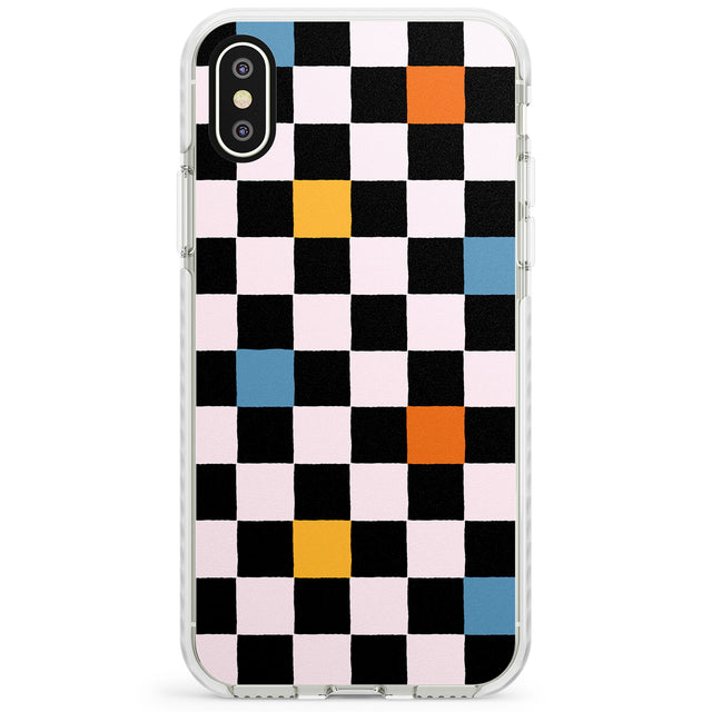 Vibrant Retro Checkered Impact Phone Case for iPhone X XS Max XR