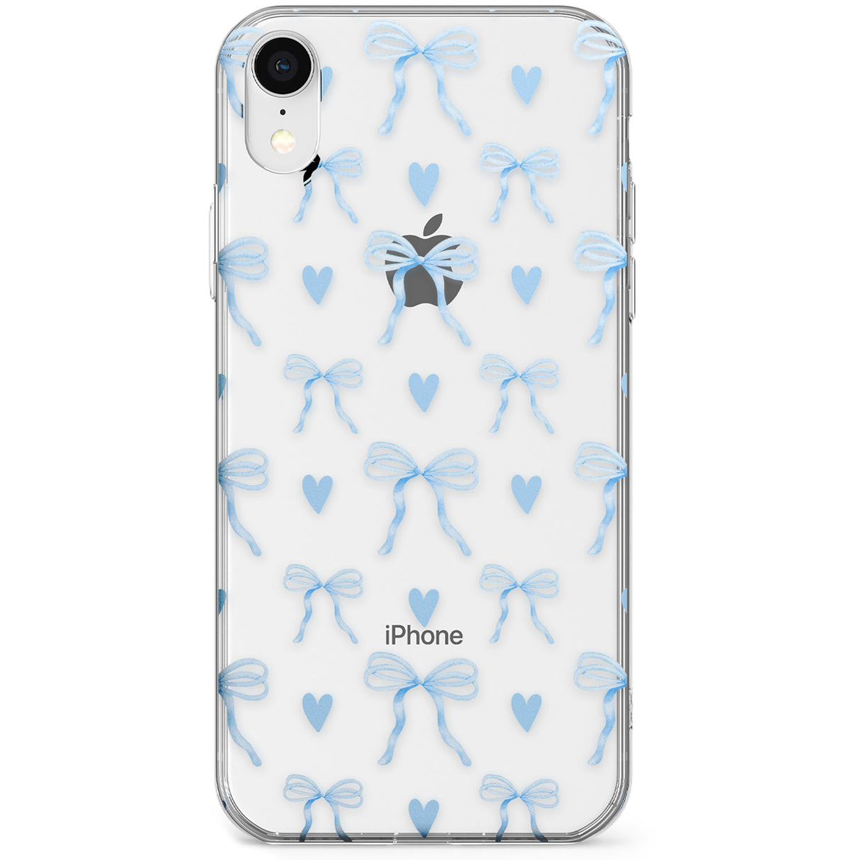 Blue Bows & Hearts Phone Case for iPhone X, XS Max, XR