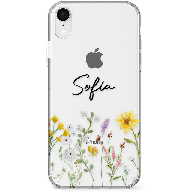 Personalised April Wildfowers Phone Case for iPhone X, XS Max, XR