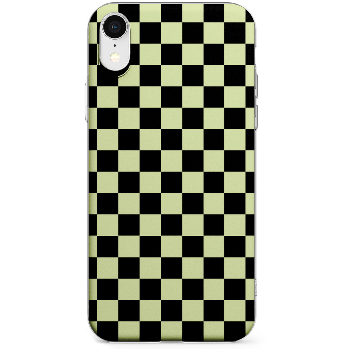 Black & Lime Check Phone Case for iPhone X, XS Max, XR