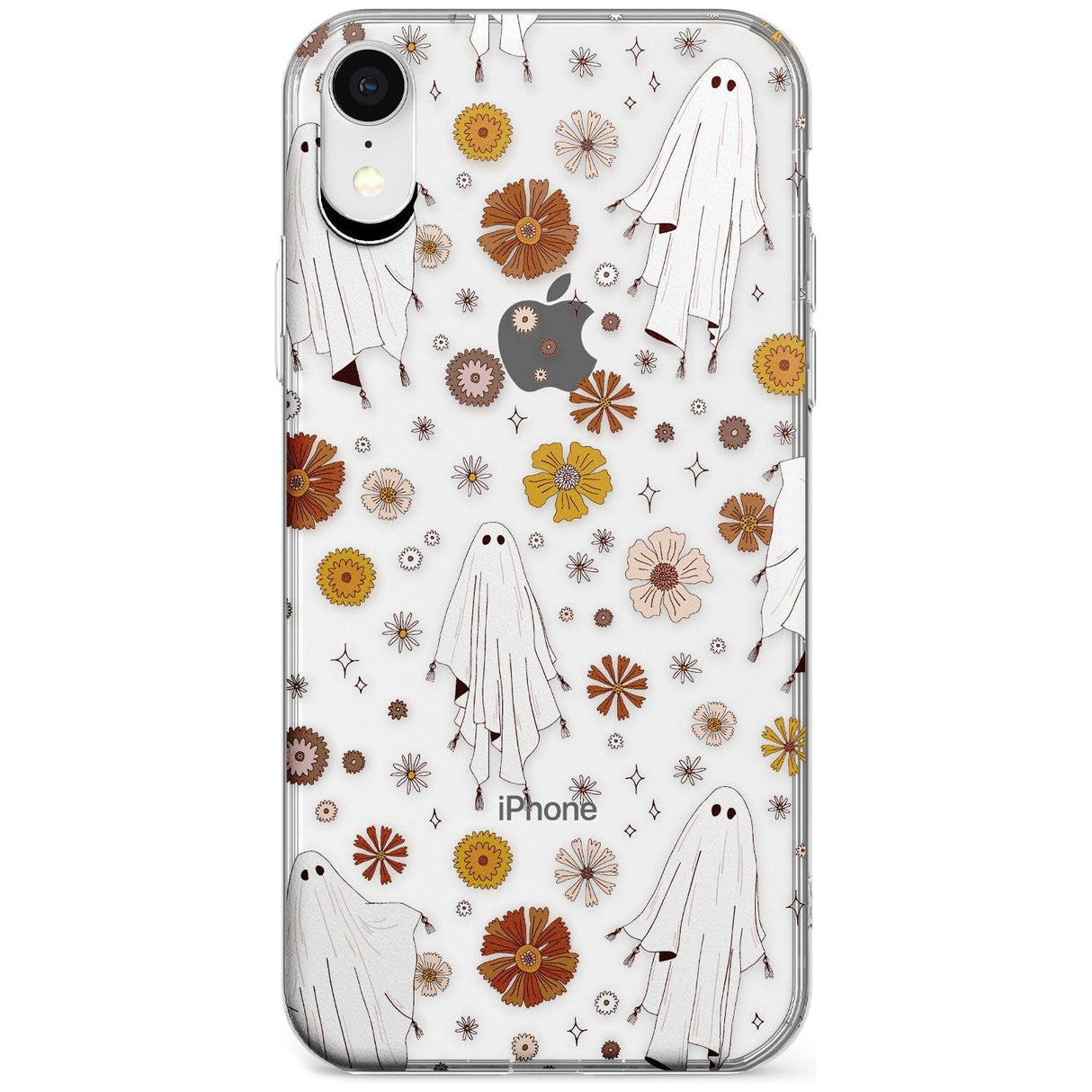 Halloween Skulls and Flowers Phone Case for iPhone X XS Max XR