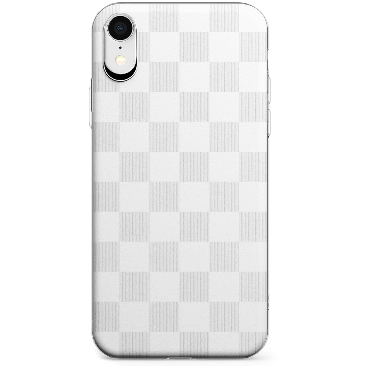WHITE CHECKERED Phone Case for iPhone X, XS Max, XR