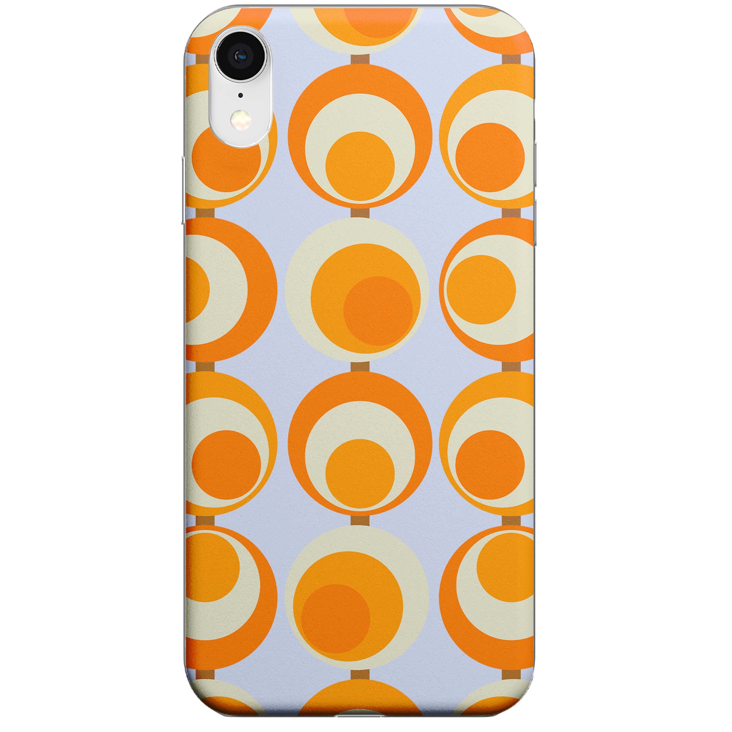 Mid Century Blue Orange Pattern