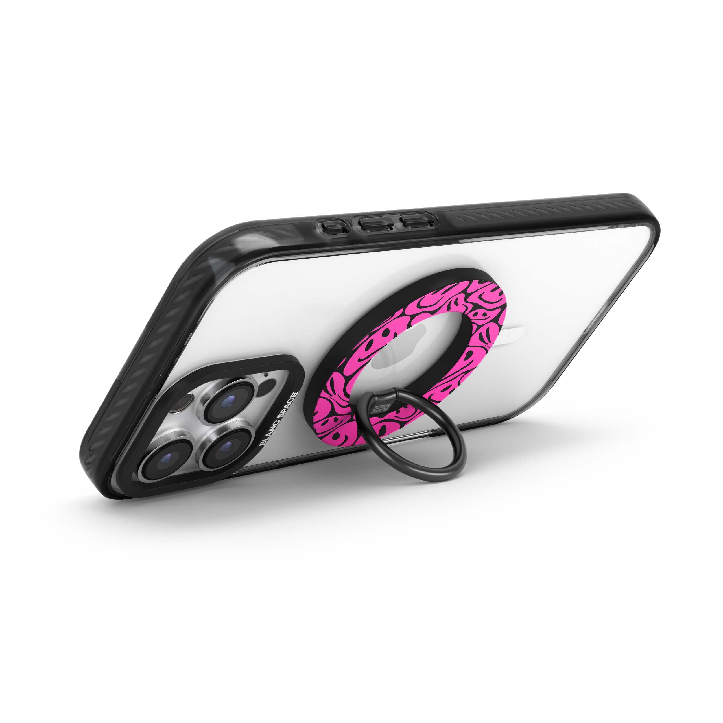 Pink Acid Smiles Magsafe Grip Magsafe Grip Black
