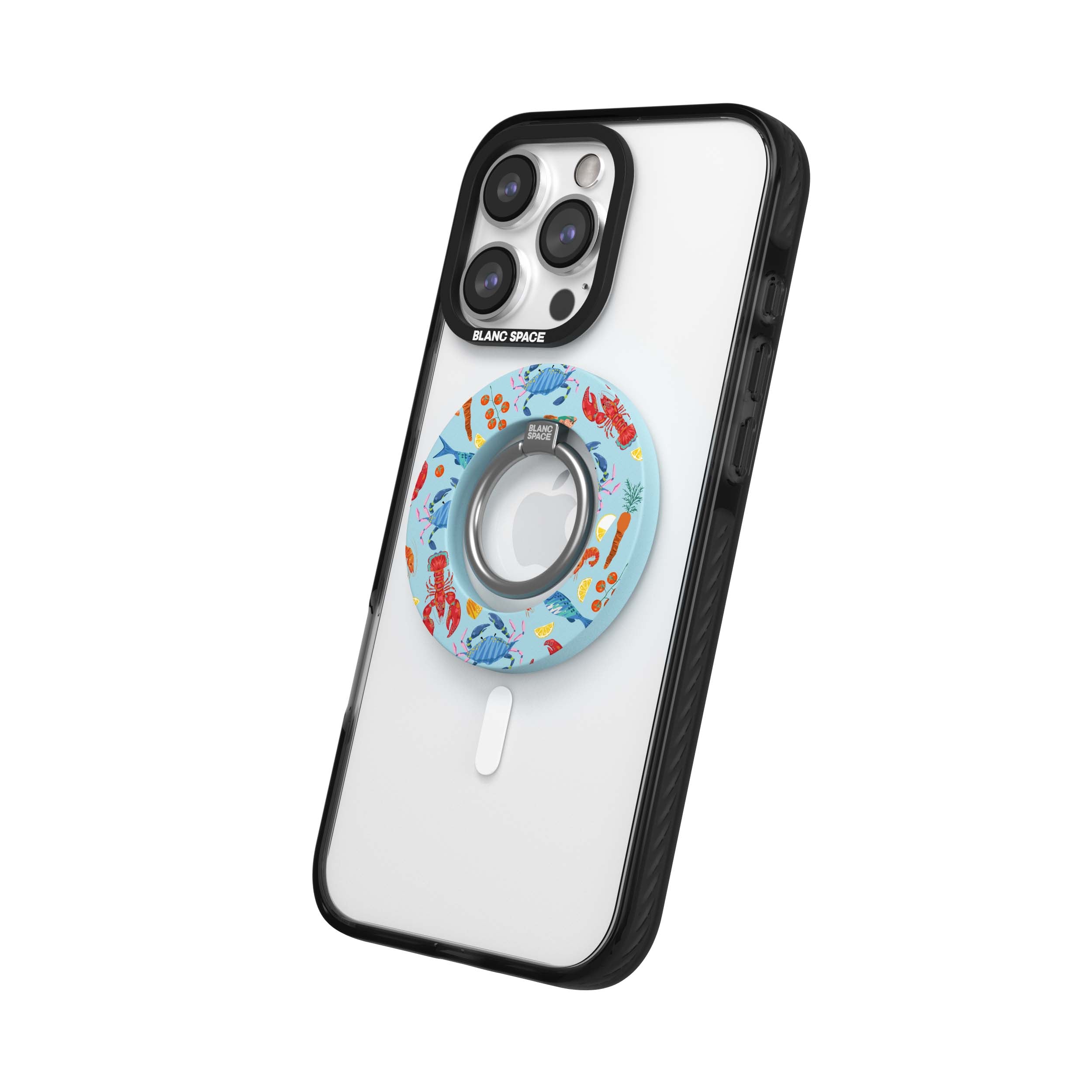 Seafood Pattern Magsafe Grip Magsafe Grip Blue