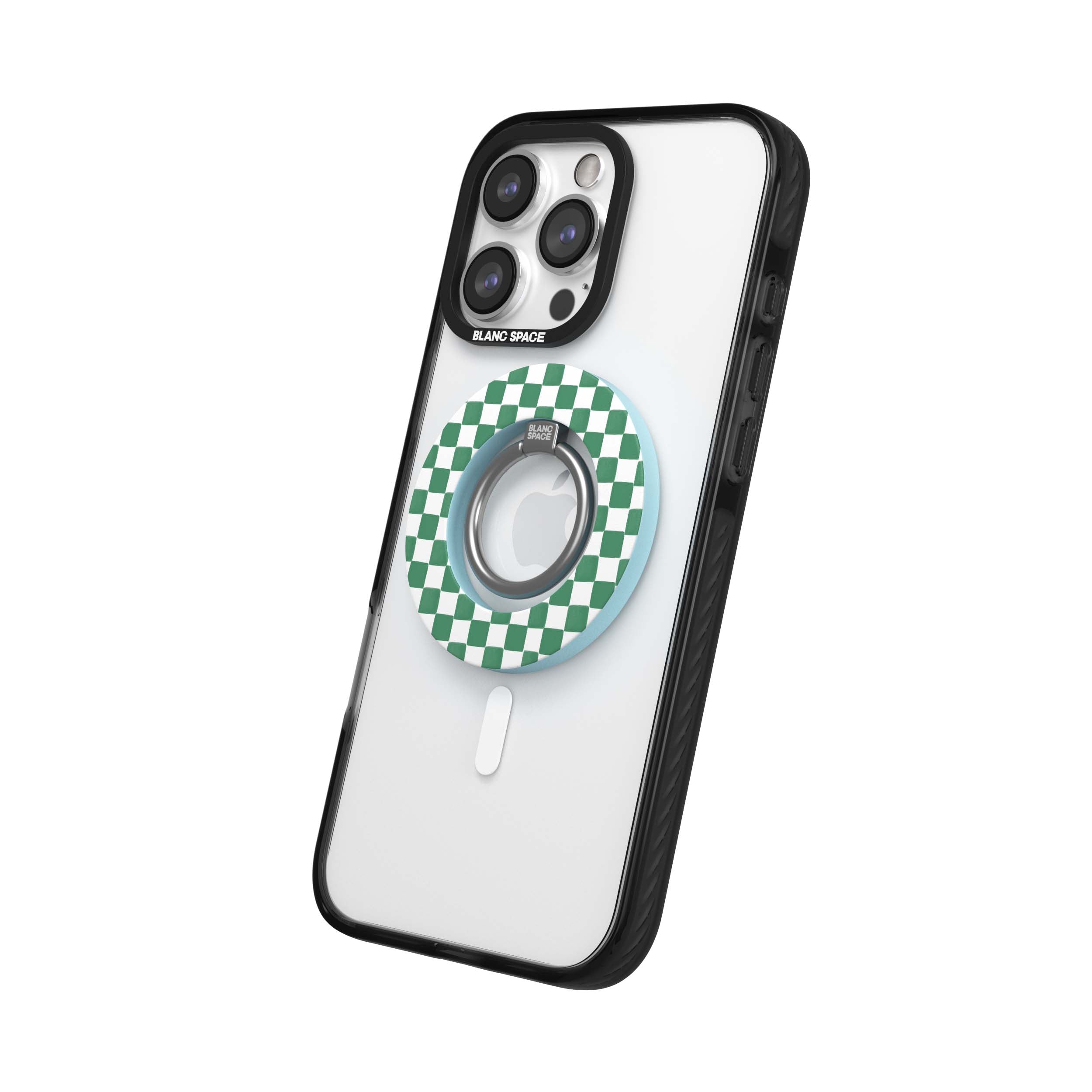 Coastal Italian Check Pattern Magsafe Grip Magsafe Grip Blue