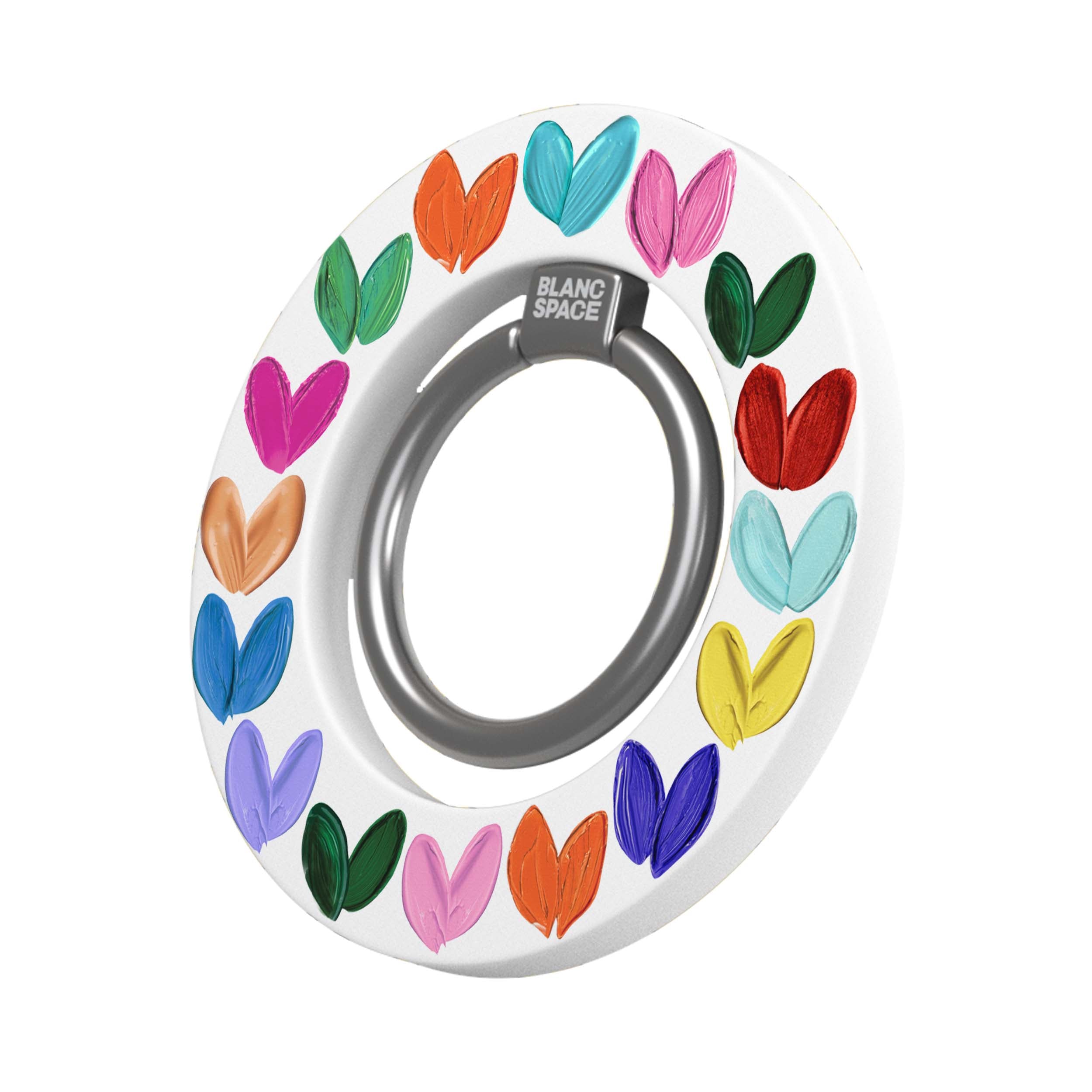 Oil Painted Hearts Magsafe Grip Magsafe Grip White