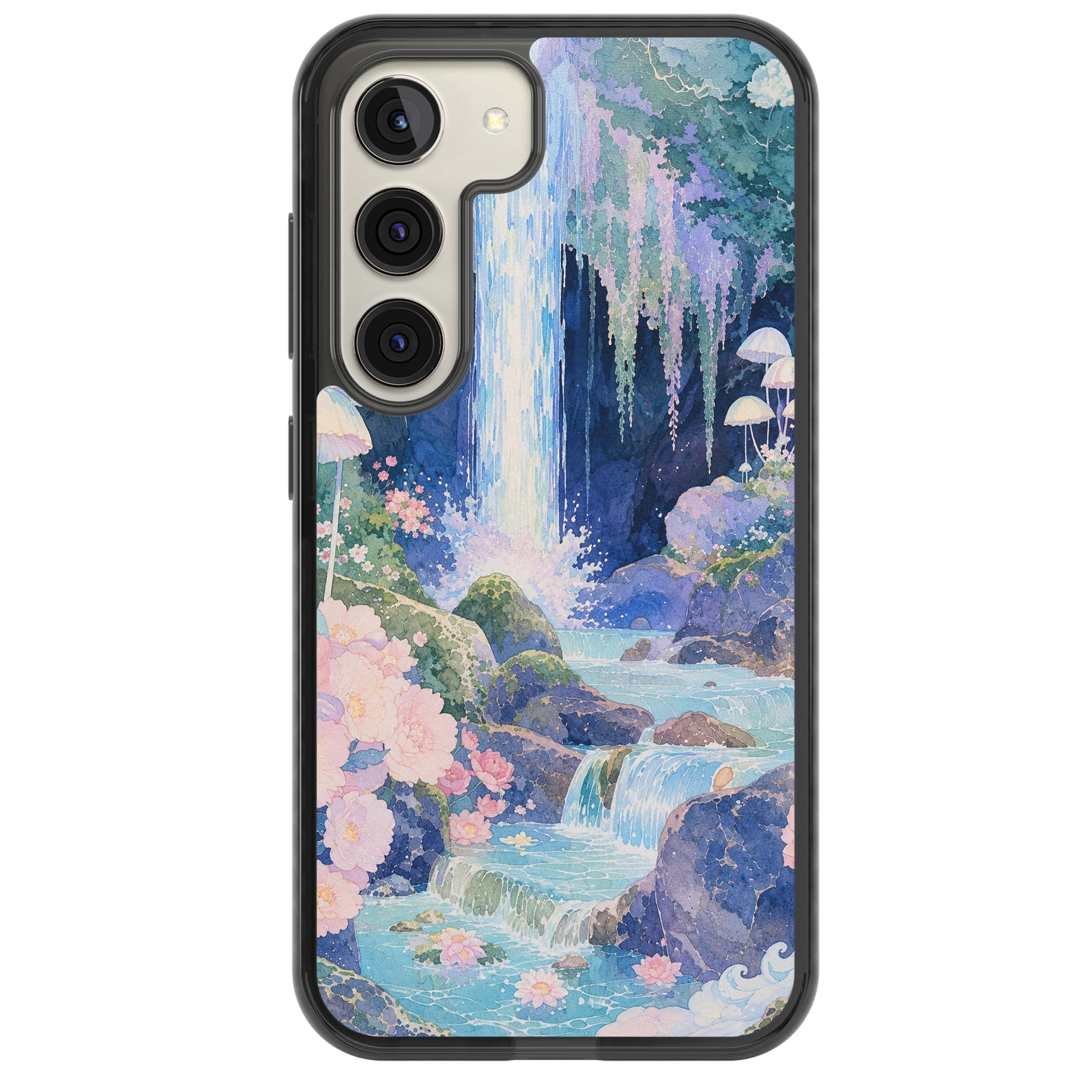 Mystic Waterfall art iPhone case | Black Impact case for Samsung Galaxy S24, Samsung Galaxy S23, Samsung Galaxy S22