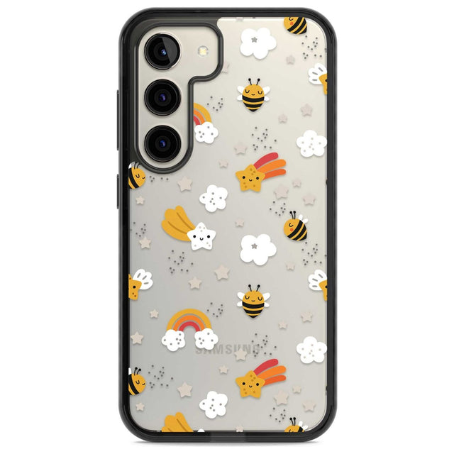 Busy Bee Phone Case Samsung S22 / Black Impact Case,Samsung S23 / Black Impact Case Blanc Space