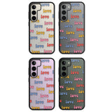 Love Pattern Impact Phone Case for Samsung Galaxy S24, Samsung Galaxy S23, Samsung Galaxy S22