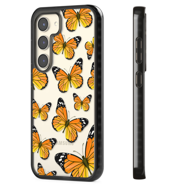 Sun-Yellow Butterflies Impact Phone Case for Samsung Galaxy S24, Samsung Galaxy S23, Samsung Galaxy S22