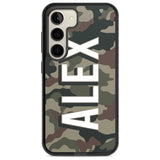 Personalised Classic Green Camo Custom Phone Case Samsung S22 / Black Impact Case,Samsung S23 / Black Impact Case Blanc Space