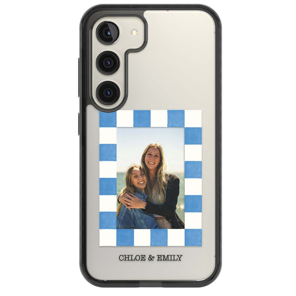 Personalised Blue Check Photo