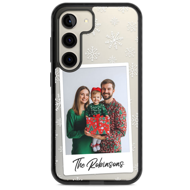 Personalised Snowflake Photo Impact Phone Case for Samsung Galaxy S24, Samsung Galaxy S23, Samsung Galaxy S22