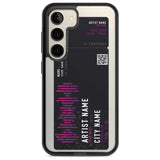 Personalised Concert Ticket Custom Phone Case Samsung S22 / Black Impact Case,Samsung S23 / Black Impact Case Blanc Space