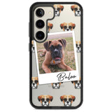 Personalised Boxer - Dog Photo Custom Phone Case Samsung S22 / Black Impact Case,Samsung S23 / Black Impact Case Blanc Space