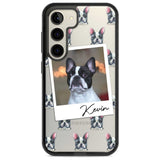 Personalised French Bulldog, Black & White - Dog Photo Custom Phone Case Samsung S22 / Black Impact Case,Samsung S23 / Black Impact Case Blanc Space