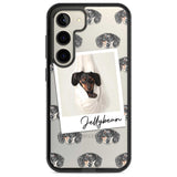 Personalised Dachshund, Black- Dog Photo Custom Phone Case Samsung S22 / Black Impact Case,Samsung S23 / Black Impact Case Blanc Space