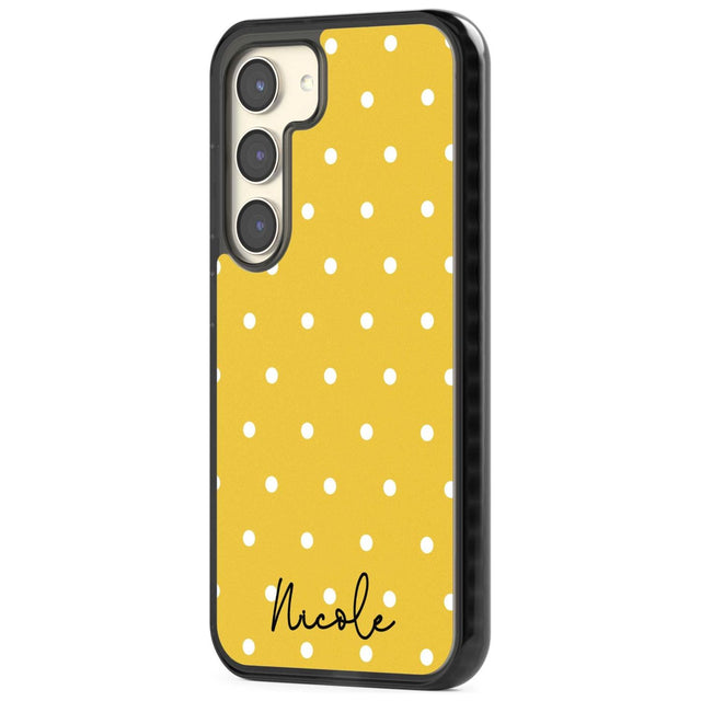 Personalised Yellow Polka Dot Custom Phone Case iPhone 15 Pro Max / Black Impact Case,iPhone 15 Plus / Black Impact Case,iPhone 15 Pro / Black Impact Case,iPhone 15 / Black Impact Case,iPhone 15 Pro Max / Impact Case,iPhone 15 Plus / Impact Case,iPhone 15 Pro / Impact Case,iPhone 15 / Impact Case,iPhone 15 Pro Max / Magsafe Black Impact Case,iPhone 15 Plus / Magsafe Black Impact Case,iPhone 15 Pro / Magsafe Black Impact Case,iPhone 15 / Magsafe Black Impact Case,iPhone 14 Pro Max / Black Impact Case,iPhone 