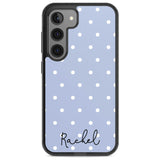 Personalised Simple Light Blue Dots Custom Phone Case Samsung S22 / Black Impact Case,Samsung S23 / Black Impact Case Blanc Space