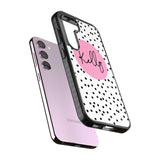 Personalised Pink Circle & Dots Custom Phone Case iPhone 15 Pro Max / Black Impact Case,iPhone 15 Plus / Black Impact Case,iPhone 15 Pro / Black Impact Case,iPhone 15 / Black Impact Case,iPhone 15 Pro Max / Impact Case,iPhone 15 Plus / Impact Case,iPhone 15 Pro / Impact Case,iPhone 15 / Impact Case,iPhone 15 Pro Max / Magsafe Black Impact Case,iPhone 15 Plus / Magsafe Black Impact Case,iPhone 15 Pro / Magsafe Black Impact Case,iPhone 15 / Magsafe Black Impact Case,iPhone 14 Pro Max / Black Impact Case,iPhon