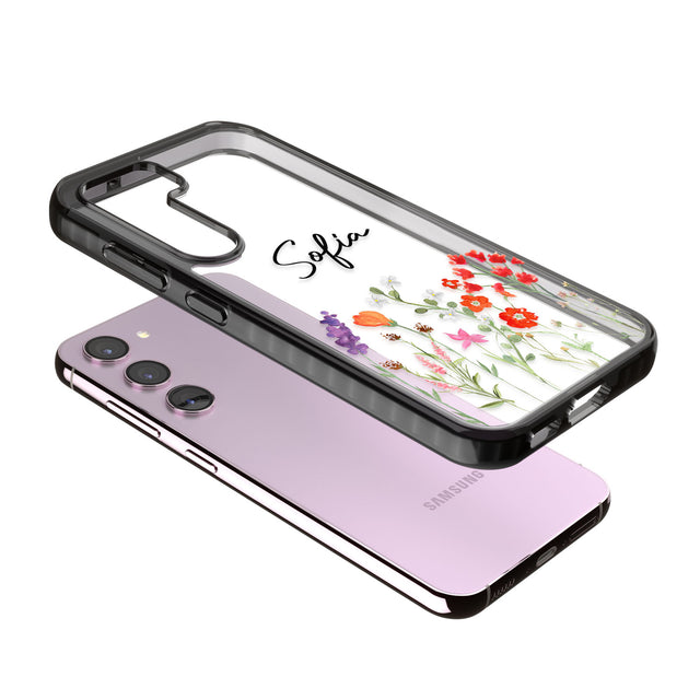 Personalised Spring Wildflowers Impact Phone Case for Samsung Galaxy S24, Samsung Galaxy S23, Samsung Galaxy S22