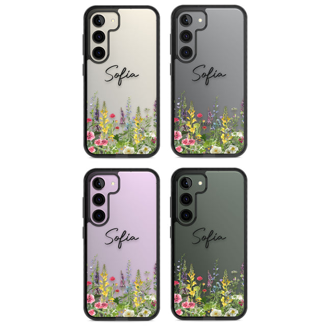 Personalised Garden Wildfowers Impact Phone Case for Samsung Galaxy S24, Samsung Galaxy S23, Samsung Galaxy S22