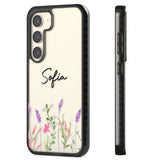 Personalised Lavender Wildflowers Impact Phone Case for Samsung Galaxy S24, Samsung Galaxy S23, Samsung Galaxy S22