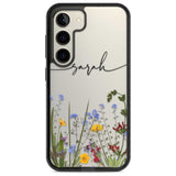 Personalised Wildflower Floral Custom Phone Case Samsung S22 / Black Impact Case,Samsung S23 / Black Impact Case Blanc Space