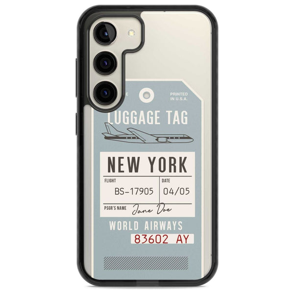 Personalised Vintage USA Luggage Tag