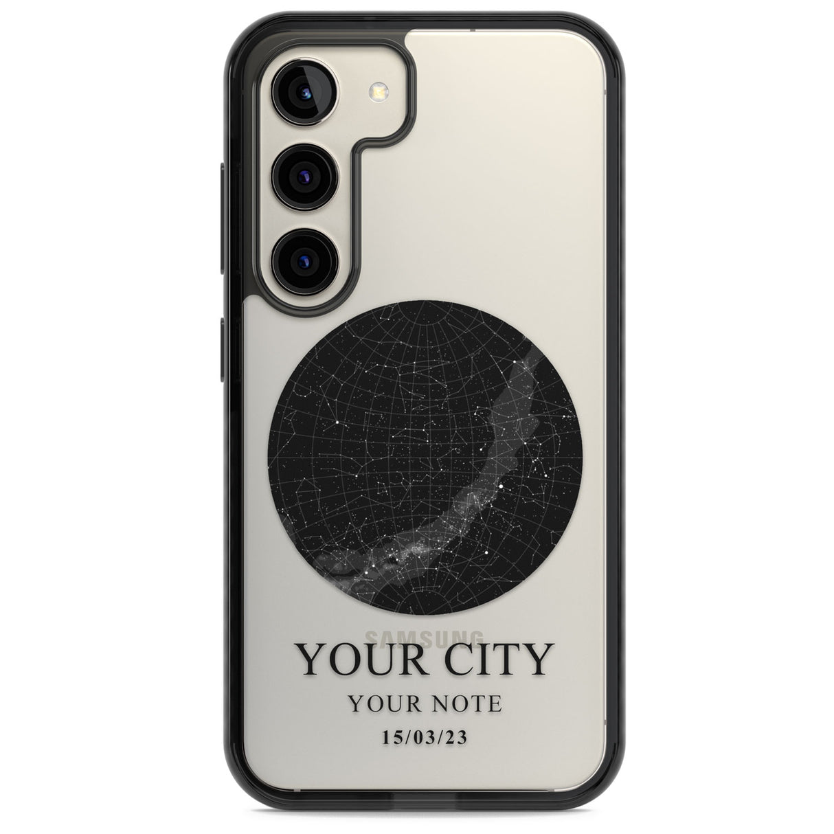 Personalised Star Map Impact Phone Case for Samsung Galaxy S24, Samsung Galaxy S23, Samsung Galaxy S22