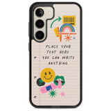 Personalised Nostalgia Sticker Mix #1 Custom Phone Case Samsung S22 / Black Impact Case,Samsung S23 / Black Impact Case Blanc Space