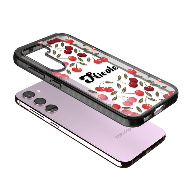 Personalised Cherry Pattern Impact Phone Case for Samsung Galaxy S24, Samsung Galaxy S23, Samsung Galaxy S22