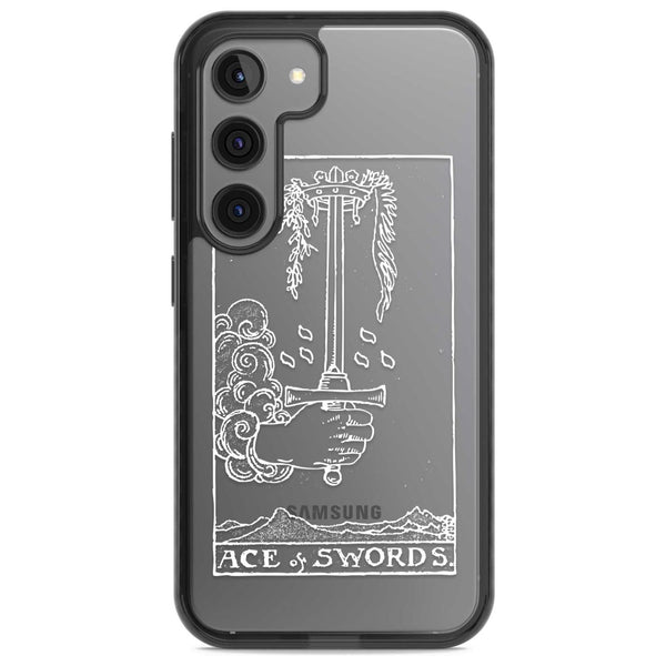 Personalised Ace Of Swords Tarot Card (White)