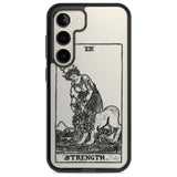 Personalised Strength Tarot Card - Transparent Custom Phone Case Samsung S22 / Black Impact Case,Samsung S23 / Black Impact Case Blanc Space