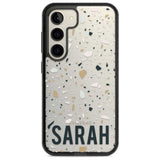 Personalised Terrazzo - Blue, Pink, Brown Custom Phone Case Samsung S22 / Black Impact Case,Samsung S23 / Black Impact Case Blanc Space