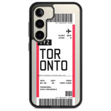 Personalised Toronto Boarding Pass Custom Phone Case Samsung S22 / Black Impact Case,Samsung S23 / Black Impact Case Blanc Space