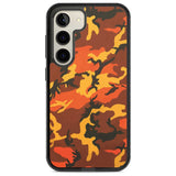 Orange Camo Phone Case Samsung S22 / Black Impact Case,Samsung S23 / Black Impact Case Blanc Space