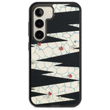 Japanese Flowers by Bijutsu Sekai Phone Case Samsung S22 / Black Impact Case,Samsung S23 / Black Impact Case Blanc Space