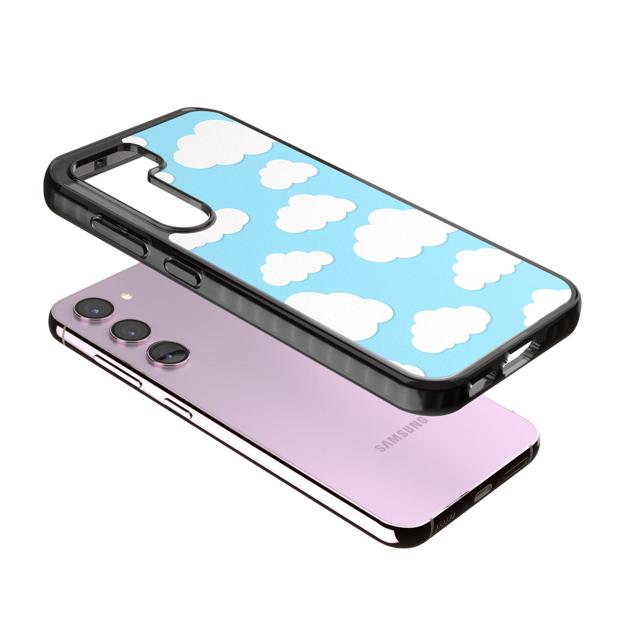 Blue Sky & Clouds Pattern Impact Phone Case for Samsung Galaxy S24, Samsung Galaxy S23, Samsung Galaxy S22