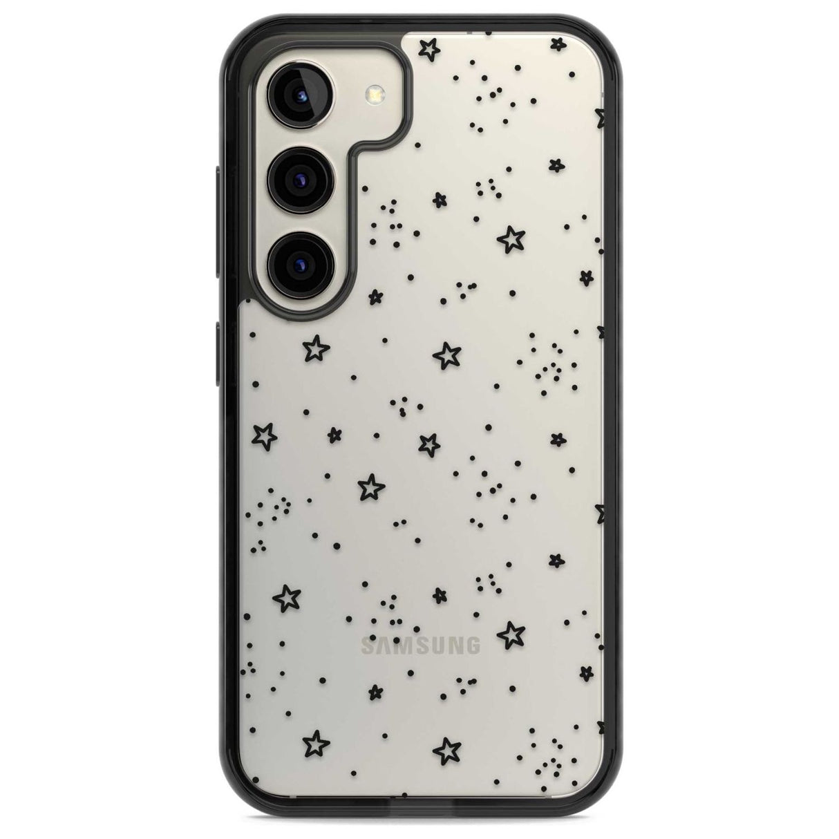 Mixed Stars Phone Case Samsung S22 / Black Impact Case,Samsung S23 / Black Impact Case Blanc Space