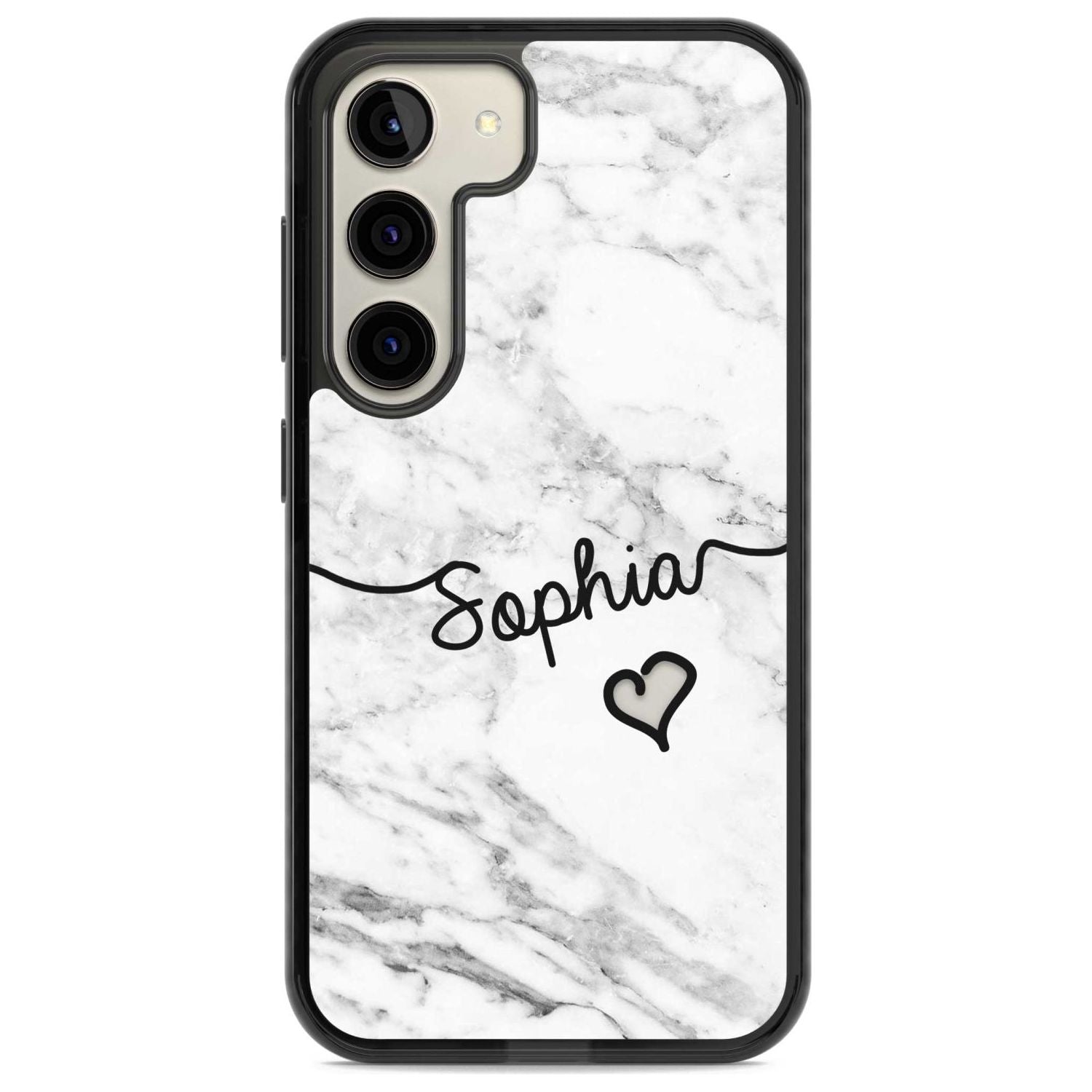 Personalised White Marble Heart