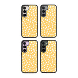 White on Yellow Dalmatian Polka Dot Spots