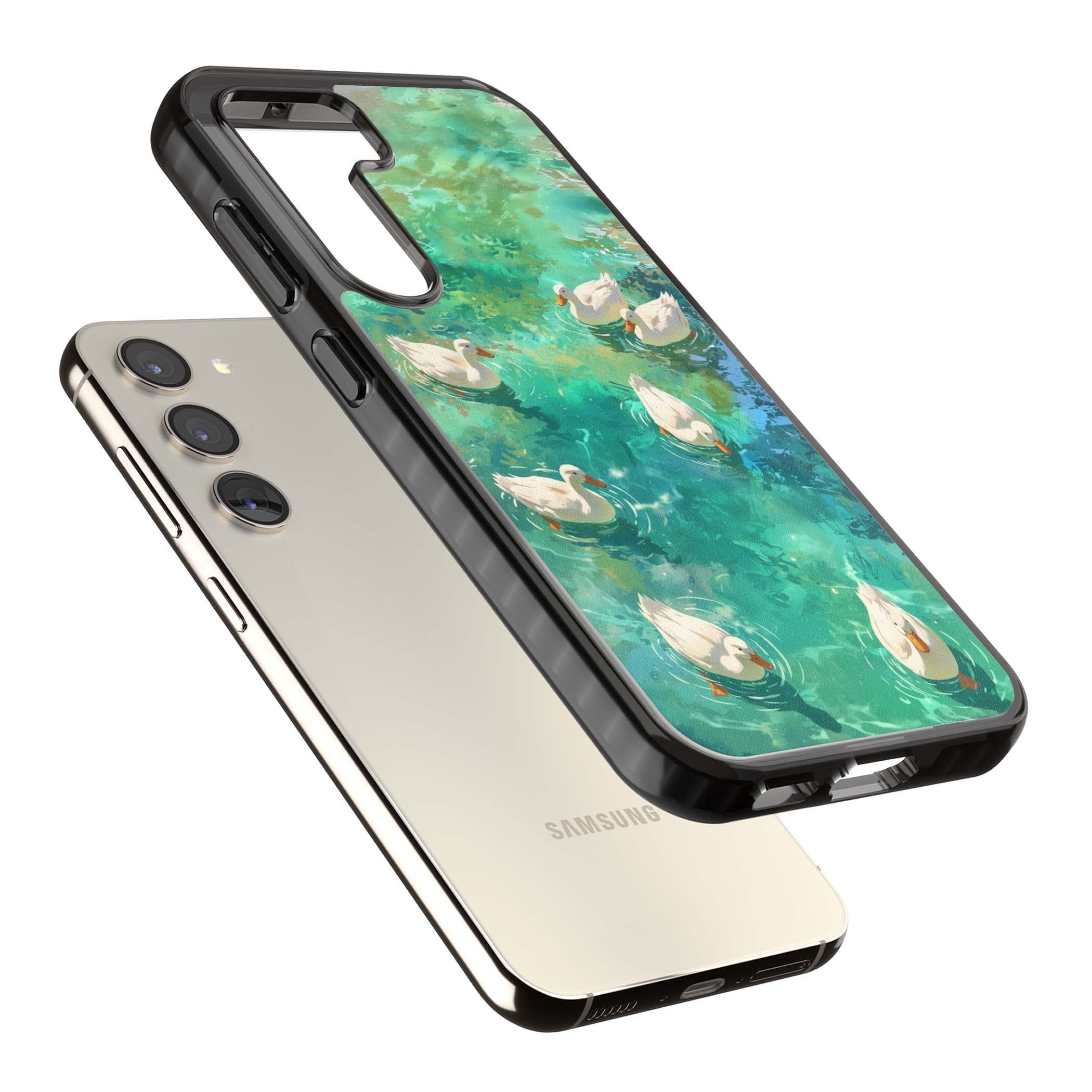 Ducks In The Pond for her iPhone case | Black Impact case for Samsung Galaxy S24, Samsung Galaxy S23, Samsung Galaxy S22