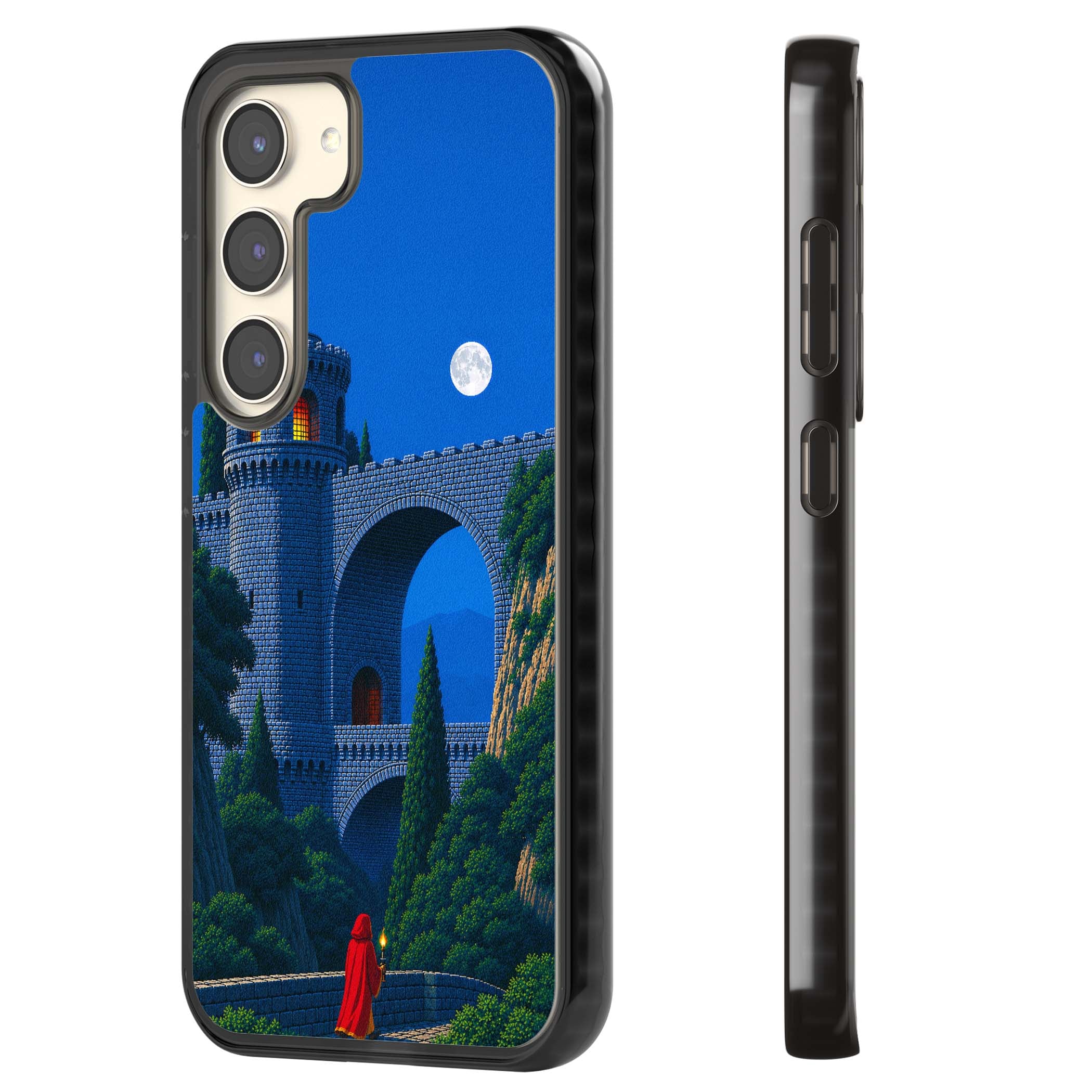 Castle Walls art iPhone case | Black Impact case for Samsung Galaxy S24, Samsung Galaxy S23, Samsung Galaxy S22