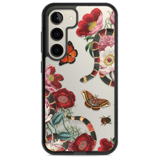 Botanical Snake Phone Case Samsung S22 / Black Impact Case,Samsung S23 / Black Impact Case Blanc Space