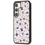 Violet Floral Pattern Design - Cream