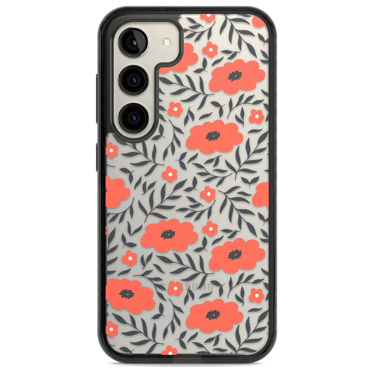 Red Poppy Transparent Floral